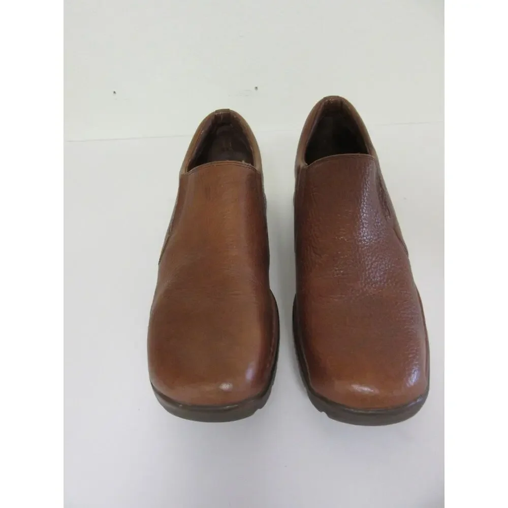 COLE HAAN Brown Pebbled Leather Slip On 11 1/2 Lugged Rubber Sole Shoes